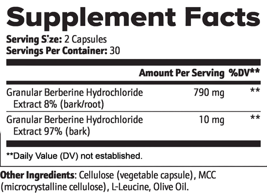 Berberine Capsules — 60 ct (Metabolic Support)